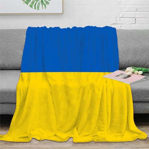 Strunt Flaggege von Ukraine Nationale Flaggege Decke, Superweiche Fleece-Überwurfdecken Für Wohnzimmer, Bettwäsche, Sofa, Schlafzimmer, Kinder, Erwachsene, Ganze Jahreszeit 40x50inch(100x130cm)