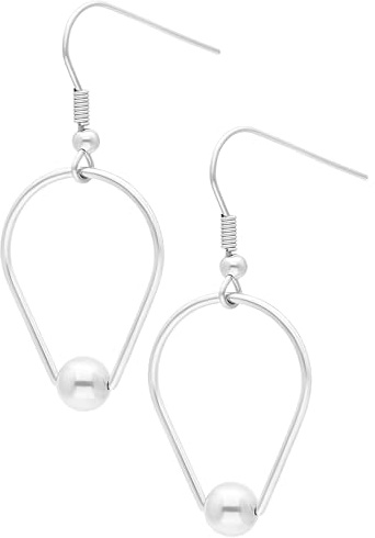 Wildcat Ohrringe - Teardrop-Ring Earrings - Chirurgenstahl 316L - wasserfest, langlebig, hautverträglich, Silber