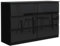 MebLocker Kommode mit Schubladen - Schwarz Glanz 138,6 x 78,5 x 39 cm - Sideboard für Wohnzimmer Flur Schlafzimmer - Moderner Schubladenschrank - Kommodenschrank - Schlafzimmermöbel