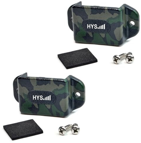 HYS Radio Holder in Car, Handheld Radio Mount Compatible for Motorola Baofeng Yaesu Midland, Any Walkie Talkie with Back Clip (2 Pack, Green)