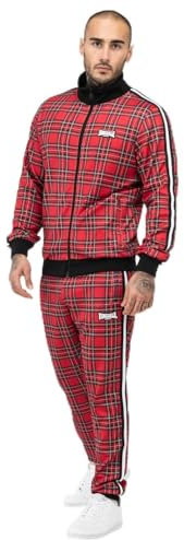Lonsdale Herren ROYAL Stewart Trainingsanzug, Red/Black/White/Tartan, XXL