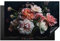 KitchenYeah© Herdabdeckplatte Einteilig Küche Ceranfeld Abdeckplatte Cerankochfeld Abdeckung Induktionskochfeld Schutzmatte Blumen - Rosen - Weiß - Rosa - Botanisch - Pflanzen - 80x52 cm