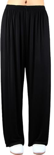 LYZXYZAI Pantalones de Kung Fu Pantalones de Artes Marciales para Mujer Pantalones de Kung Fu de Modal algodón Lino Pantalones de Tai Chi,002,L