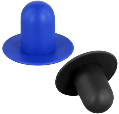 XIHIRCD 2 Pièces Bouchons de Piscine pour Piscine Hors Sol, Bouchon de Trou de Crépine de Pompe de Filtre Remplacement de Bouchon Mural de Piscine Compatible avec Intex et Bestway (Bleu, Noir)