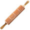 Yufana Mattarello in Legno Con Motivo 3D per Goffratura, Rilievo per Fondente, Pasta per Pizza, Biscotti (35 Cm * 4.5 Cm)