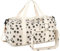 Reisetasche für Fitnessstudio, Sport, Damen, Mädchen, Workout, Reisetasche, Wochenendtasche, mit Schuhfach und Nassfach, 2. Cord, schwarzes Blumenmuster, L, Reisetasche