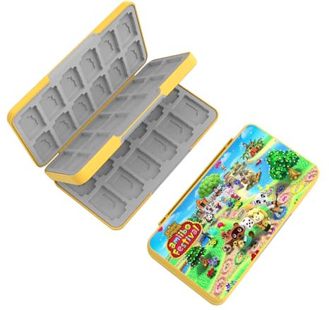 doepeBAE Switch Spiele Aufbewahrung, Switch Spiele Lagerung, Switch Spiele Hüllen Aufbewahrung, Magnetverschluss, Weiches Silikon Futter, Mit 48 Game Card Slots und 48 Micro SD Karten (B12)
