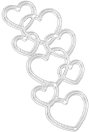 SEWACC DIY Mini Love Metall Kohlenstoffstahl Messer Papier Kunst Prägung Ätzen Schneidmesser Briefmarken DIY Stanzform DIY Sammelalbum Stanzformen Handwerk Werkzeug Silber High Carbon