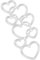 SEWACC DIY Mini Love Metall Kohlenstoffstahl Messer Papier Kunst Prägung Ätzen Schneidmesser Briefmarken DIY Stanzform DIY Sammelalbum Stanzformen Handwerk Werkzeug Silber High Carbon