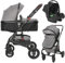 Lorelli Alba Premium Opalgrau 3-in-1 Kombi-Kinderwagen inkl. Spirit Autositz
