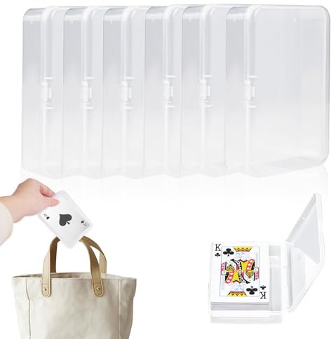 6 Pièces Etui à Carte à Jouer Transparent et Vide, Boîtes en Plastique pour Cartes à Jouer, Boîte à Cartes à Jouer Rangement en Plastique, Boîte à Cartes à Jouer Réutilisables, pour Artisanat, Perles