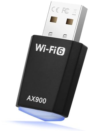 USB WLAN Stick für PC WLAN USB Stick Internet Empfänger WiFi Adapter Dongle AX900 WiFi 6 Dual Band 5GHz/2.4GHz mit Eingebautem Treiber für Desktop Laptop Kompatibel mit Windows 7/8/8.1/10/11