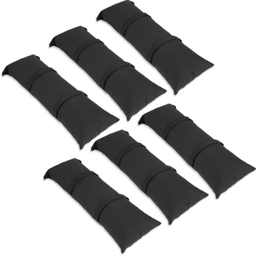 VAVPUP Gazebo Weights Bags 600D Oxford Cloth Arched Sandbags with Reinforced Straps,49lbs/Bag Capacity for Canopy Tents/Parasols for Trampolines,Door Stops,Outdoor Furniture(6 pcs)