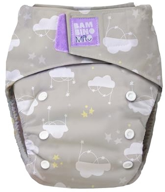 Bambino Mio, Revolutionäre Wiederverwendbare Windel, Wolke Sieben - Nachhaltig, Öko-Tex, Waschbar, Baby und Kleinkind