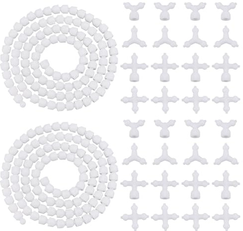 UNICRAFTALE 10 Stück Weißes Puppenarmaturen Set 1 Yard 9.5mm Bewegliche Skelettarmatur Mit 4Y Und 4X Brustverbindern Puppenkörper Figurenrahmen Aus Kunststoff Für Ausgestopfte Bärenpuppen Basteln