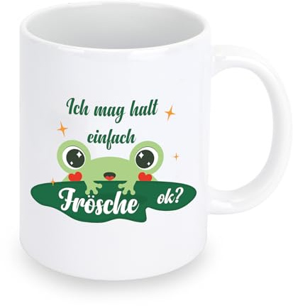 Frosch Geschenke Tasse Ostergeschenke Für Frauen Männer Sohn Tochter Bruder Schwestern Besten Freund Geburtstagsgeschenk Frosch Geschenk Weihnachten Valentinstag Oster Muttertag Vatertag (Weiß)