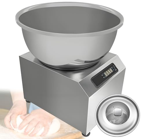 Impastatrice Commerciale da 5 kg/8 kg, Grande capacità, elettrica, con Doppia Rotazione, in Acciaio Inox, per Pane, Pizza, Gnocchi, Facile da Pulire 5kg