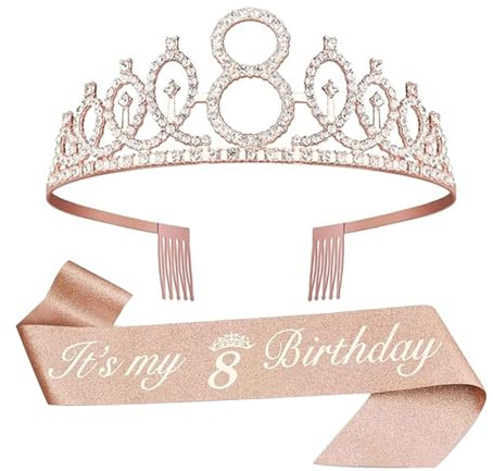 Couronne d'anniversaire pour filles, couronne pour femmes et écharpe, accessoires pour fête d'anniversaire, décorations pour filles et adultes