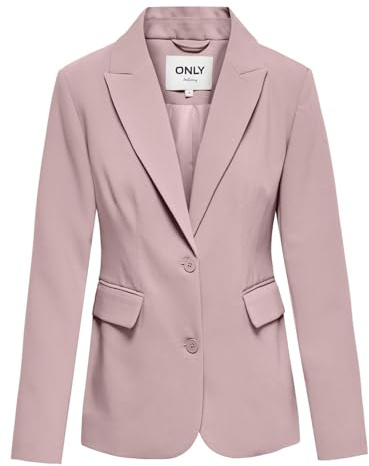 ONLY Damen Jacke Blazer Sakko Büro Business Anzugsjacke mit Knopfleiste ONLRaven Life 15338389 Burnished Lilac 40