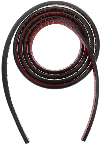 TOBBOMEY Moulure Quart de Rond Autocollante en Pvc Noir pour Sol et Coins, Résistante à L'usure la Décoloration, Installation Facile pour Environnement Domestique