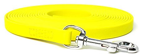 Mystique® Biothane Schleppleine 16mm vernäht mit HS Standard Karabiner beta neon gelb 6m
