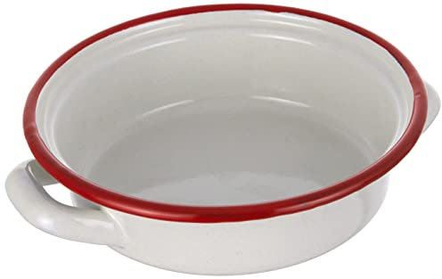 Ibili Plato Huevos Bordeaux 14 CM, Stainless Steel, Blanco/Rojo, 14 x 14 x 14 cm
