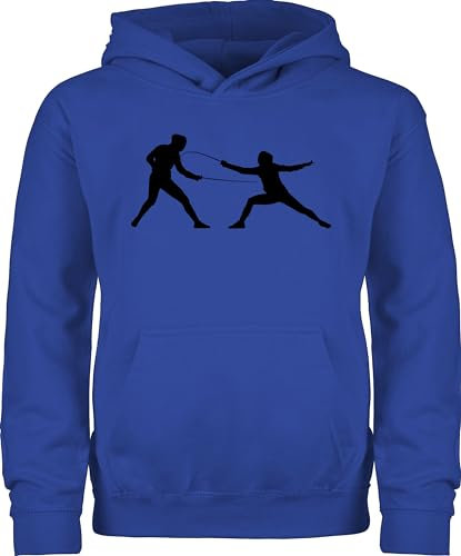 Kinder Hoodie Jungen Mädchen - Sport Kleidung - Towart Eishockey Eishockeytorwart - 152 (12/13 Jahre) - Royalblau - hoody 25. geburtstag hockey pullover ice pulli torwart junge tormann kids