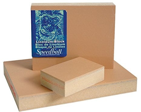 Speedball Smoky Tan Linoleum Block, 5 x 7, Lino Cutting, Stamp Making, Block Printing, Printmaking, Screenprinting Board, Essential Carving Materials, Tools For Art Craft Kit