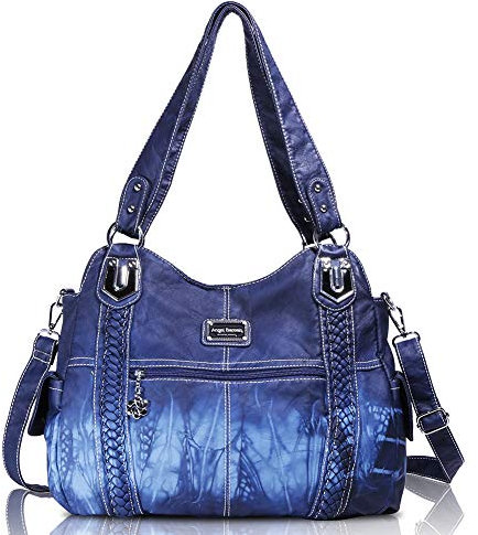 Angel Barcelo Roomy Fashion Hobo Damenhandtaschen, Damen Geldbörse, Umhängetaschen Blau