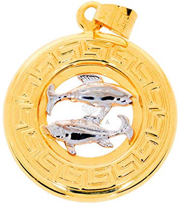 Stella-Jewellery Kettenanhänger Sternzeichen Anhänger 585 Gold Tierkreiszeichen Horoskop 14 Karat Fische (20.02. - 20.03.)