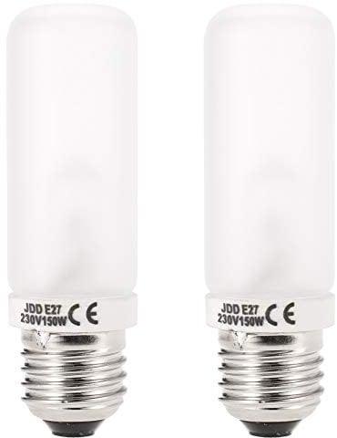 Studio Light Bulb, Andoer Bowens Modelling Bulb Bowens Bulb Studio Flash Jdd E27 150W Light Tube Studio Strobe Photography Flash Modeling Lamp Bulb Modelling Bulb Flash Lighting Bulb 220V-240V - 2Pcs