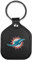 Siskiyou Sports NFL Miami Dolphins Unisex Leder Square Schlüsselanhänger, Schwarz, Einheitsgröße