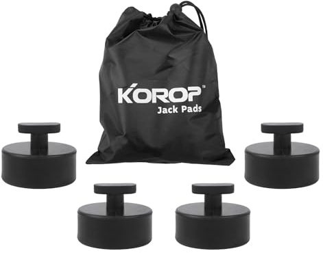 KOROP AUTO PARTS Wagenheber Pads (4 Stück) kompatibel mit Chevy Corvette C5 C6 C7, Lift Point Adapter Rubber Jack Pucks mit Aufbewahrungstasche
