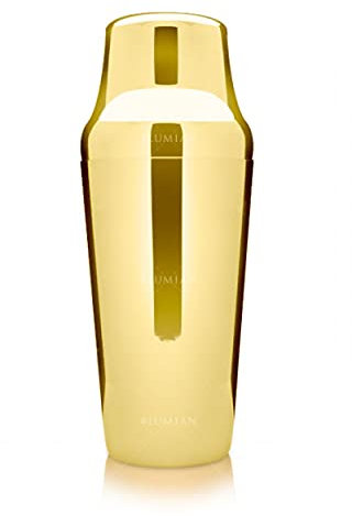 Lumian Luxury Bar Tools L0169 Zeus 900 Shaker professionnel de cocktail, en acier inoxydable, plaqué or, 900 ml