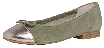 Jana Damen 8-8-22150-28 Ballerinas, Pistachio SUED, 38 EU