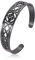UNIFT Hexen Knoten Armband für Frauen Männer Edelstahl Hohl Out Chic Keltische Hexen Knoten Manschette Armreif Pagan Wiccan Schmuck (schwarz 1)