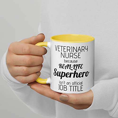 Veterinary Nurse Gift, Funny Vet Nurse Coffee Mug, Veterinary Nurse Assistant Gift for Women Men, Veterinary Nurse Birthday Thank You New Job Promotion Christmas Graduation Gift, Real-Life Superhero