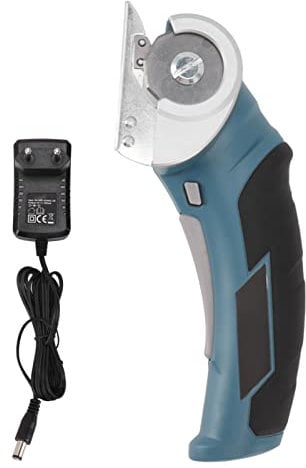 TOPINCN Kabellose Elektrische Schere, Elektrischer Mini-Cutter Rollschneider für Stoff, Stoff, Teppich, Karton, Wiederaufladbare, Leistungsstarke Stahlklinge, Stoffschneider,