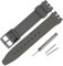 Rihahisy Ersatz-Uhrenarmband aus Silikonkautschuk für Swatch, 17 mm, Silikon, Kein Edelstein