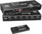 Steetek HDMI Matrix 4X2 Switch, 4K@60Hz HDMI Splitter Umschalter RGB 8: 8: 8, SPDIF 5.1H, Audio EDID Extraktor, 3.5mm Stereo-Audio HDMI 2.0 HDCP 2.2 3D-Video-Splitter mit IR-Fernbedienung