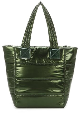 OBC XXL Damen Tasche Nylontasche Shopper Schultertasche Umhängetasche Beuteltasche Handtasche Weekender Reisetasche Shopping Bag Army V1