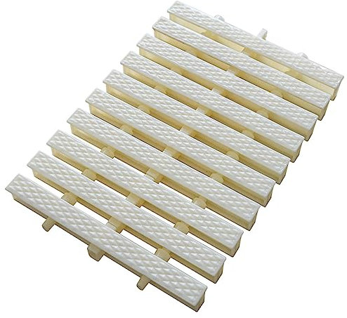 XPLKQXE Grille Drainage Piscine D'ABS, Couverture Grille Plastique, Caillebotis Vidange Douche, Capuchons Gouttière Bricolage, Drain Sol Douche Allées Patios (Couleur : White-18cm, Taille : 6pcs)