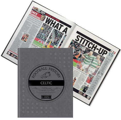 Historic Newspapers Celtic Newspaper Headlines Football Book - Gift (LAST MINUTE GIFT) Approx A3 in size - CONTENT UP TO 2023 - Fast Delivery! Buy NOW and PERSONALISE LATER! (Celtic 2023)