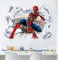 2-cartoon Gebrochene Wand Spider Man Aufkleber, Entfernbare Selbstklebende Dekorative Wandaufkleber Für Schlafzimmer Und Wohnzimmer, 57,88cm