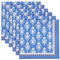 Arquiel Servietten Blumen Blau 6er-Set, Stoffservietten 100% Baumwolle Weiches Hochwertige Wiederverwendbare Esstisch Servietten Perfekt für Hochzeiten Küche Haushalt Party(45×45cm)