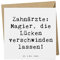 Mr. & Mrs. Panda Deluxe Karte Spruch Zahnarzt Magier - Geschenk, Zahnarzt Hommage, Berufsprodukte, zahnmedizinischer Beruf, Dentalhygiene,