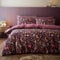 Catherine Lansfield Enchanted Twilight Reversible King Duvet Cover Set with Pillowcases Plum