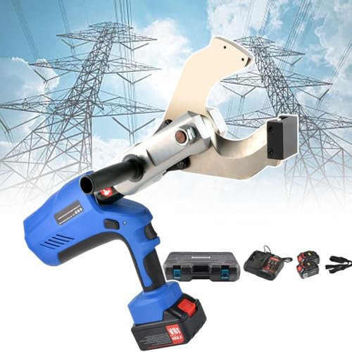Cordless Electric Wire Cutting Tool,for Overhead Line Work,85 MM 105 MM 120 MM Battery Powered Handheld Ratchet Cable Cutter,with Tool Box,85c