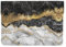 ALLiYa Schwarz Weiß Gold Folie Marmor Leder Notebook Innentasche (Horizontal) Notebook Schutzhülle für Büro und Outdoor