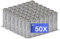 Tesla Future Batteries Batterie AA Pacco Da 50 LR6 Pile Alcaline 1,5 V Potenti Durevoli TESLA SILVER +